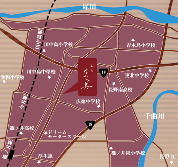 長野市川中島周辺の地図